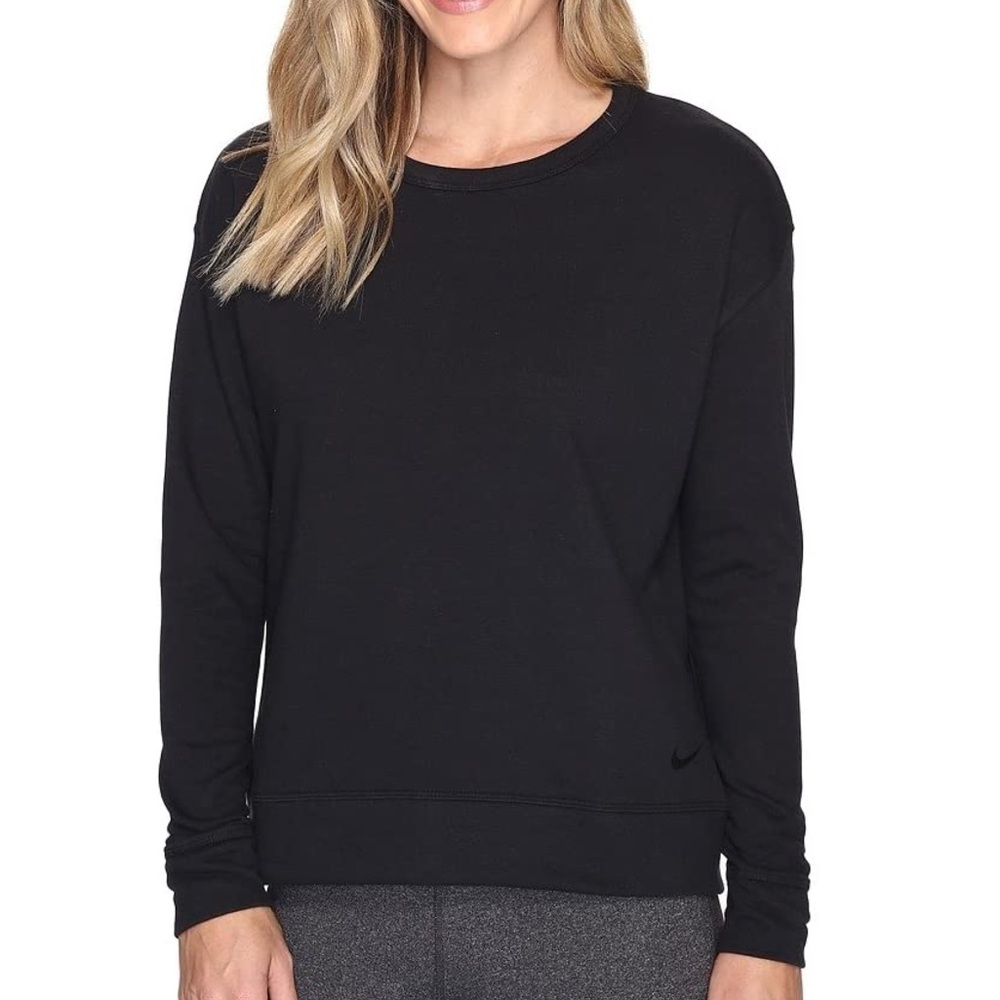 Nike Dri-Fit Versa Open Back Sweatshirt Black XS - Picture 2 of 8